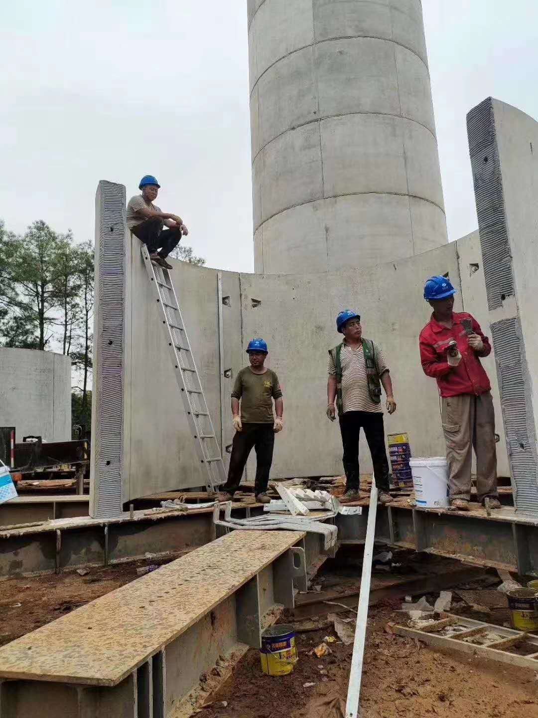 武汉风电混凝土塔筒拼接加固
